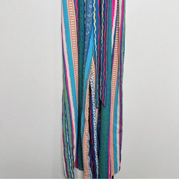 Flying Tomato Womens Small Multistripe Belted  Jumpsuit - Picture 6 of 13